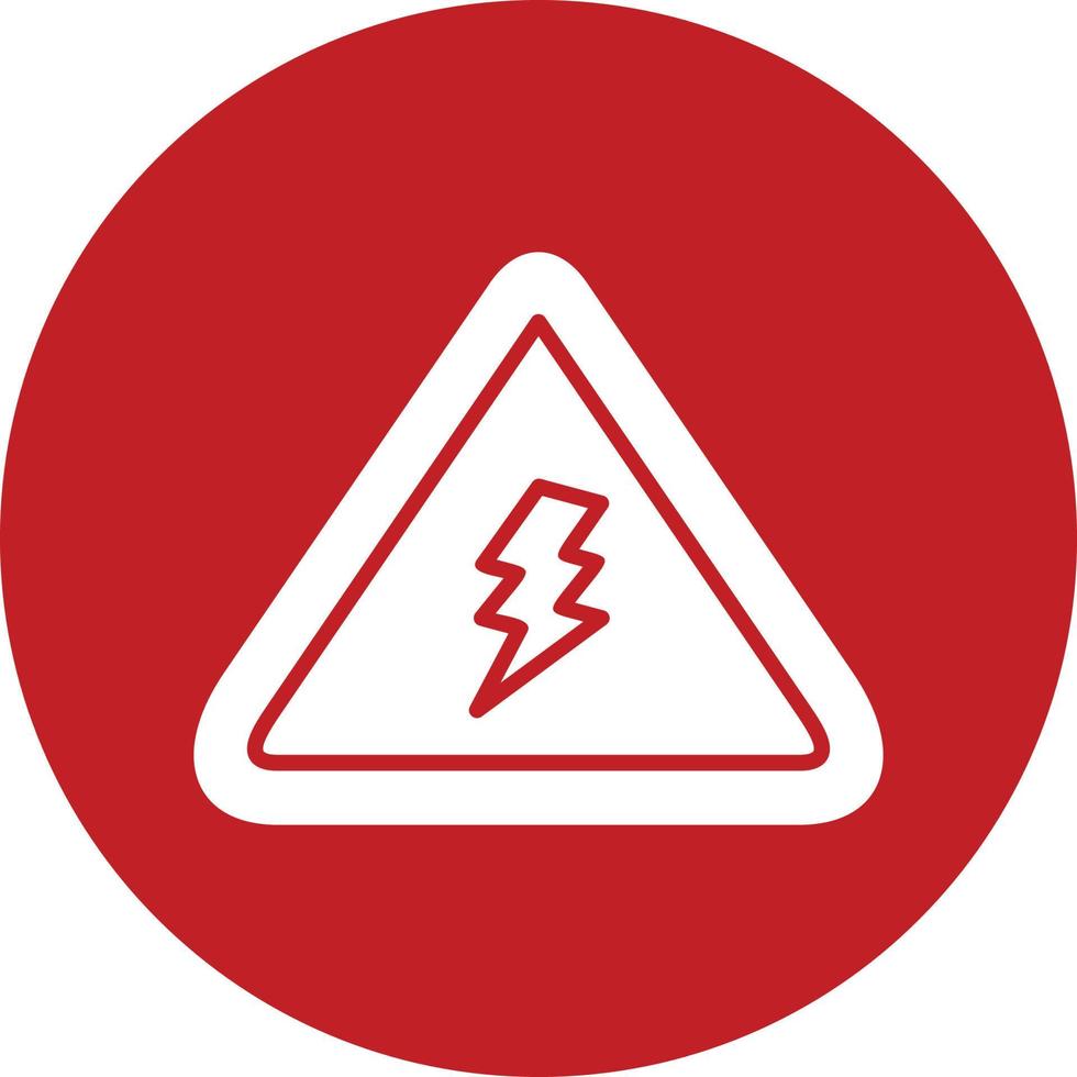 Electrical Danger Sign Vector Icon
