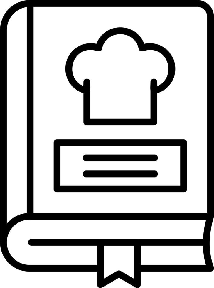 icono de vector de libro de recetas