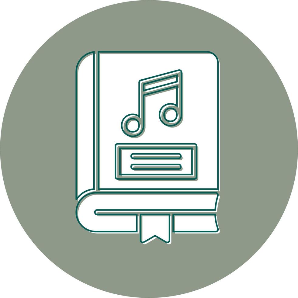 icono de vector de libro de música