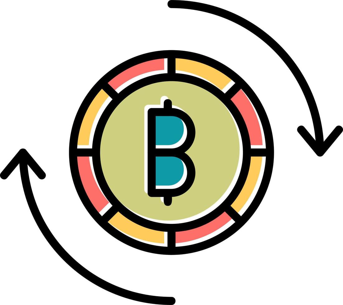 Bitcoin Exchange Vector Icon