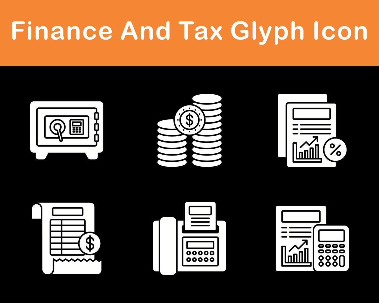 Finance And Tax Vector Icon Set