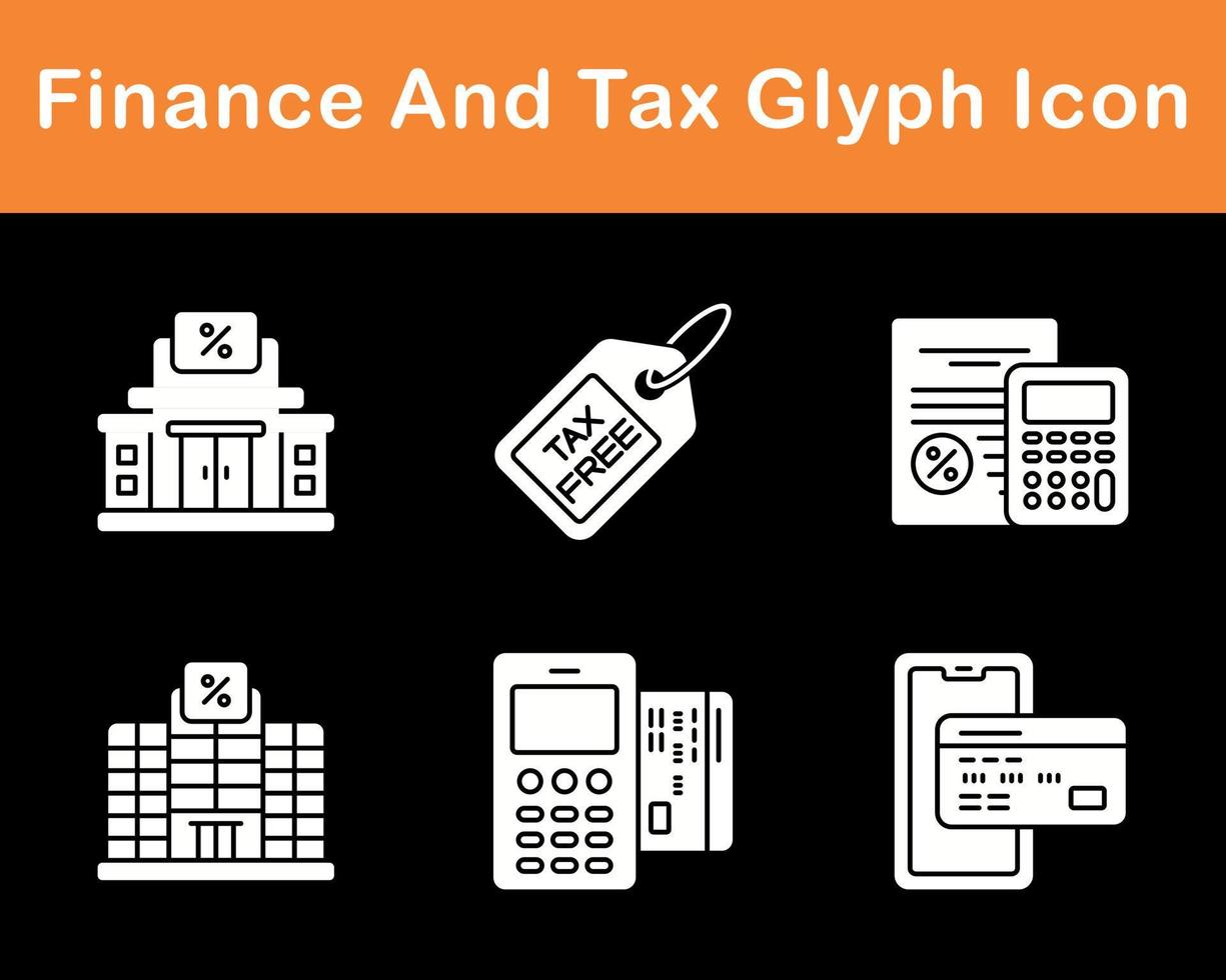 Finance And Tax Vector Icon Set