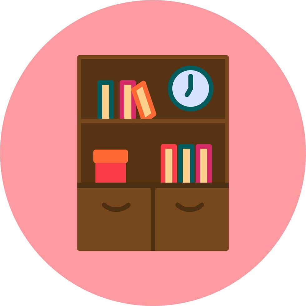 Bookshelf Vector Icon