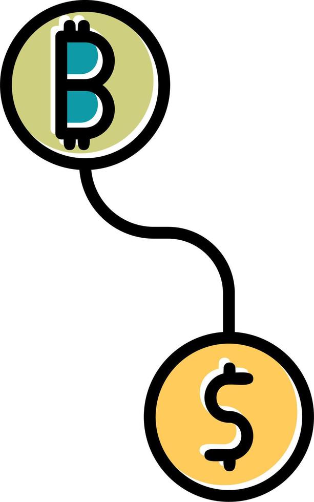 Btc conversion Vector Icon