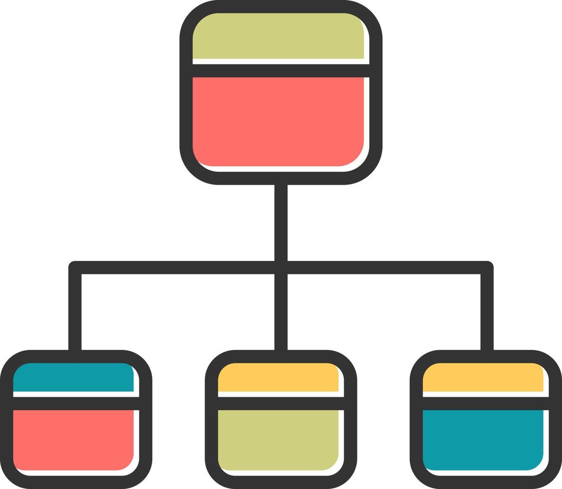 icono de vector de diagrama de flujo