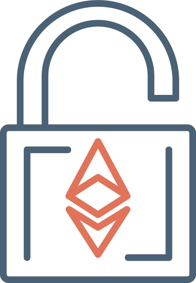 Ethereum UnLock Vector Icon
