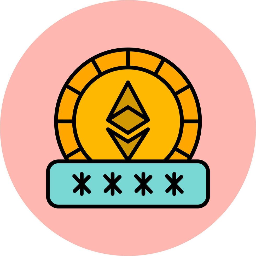 Ethereum Password Vector Icon