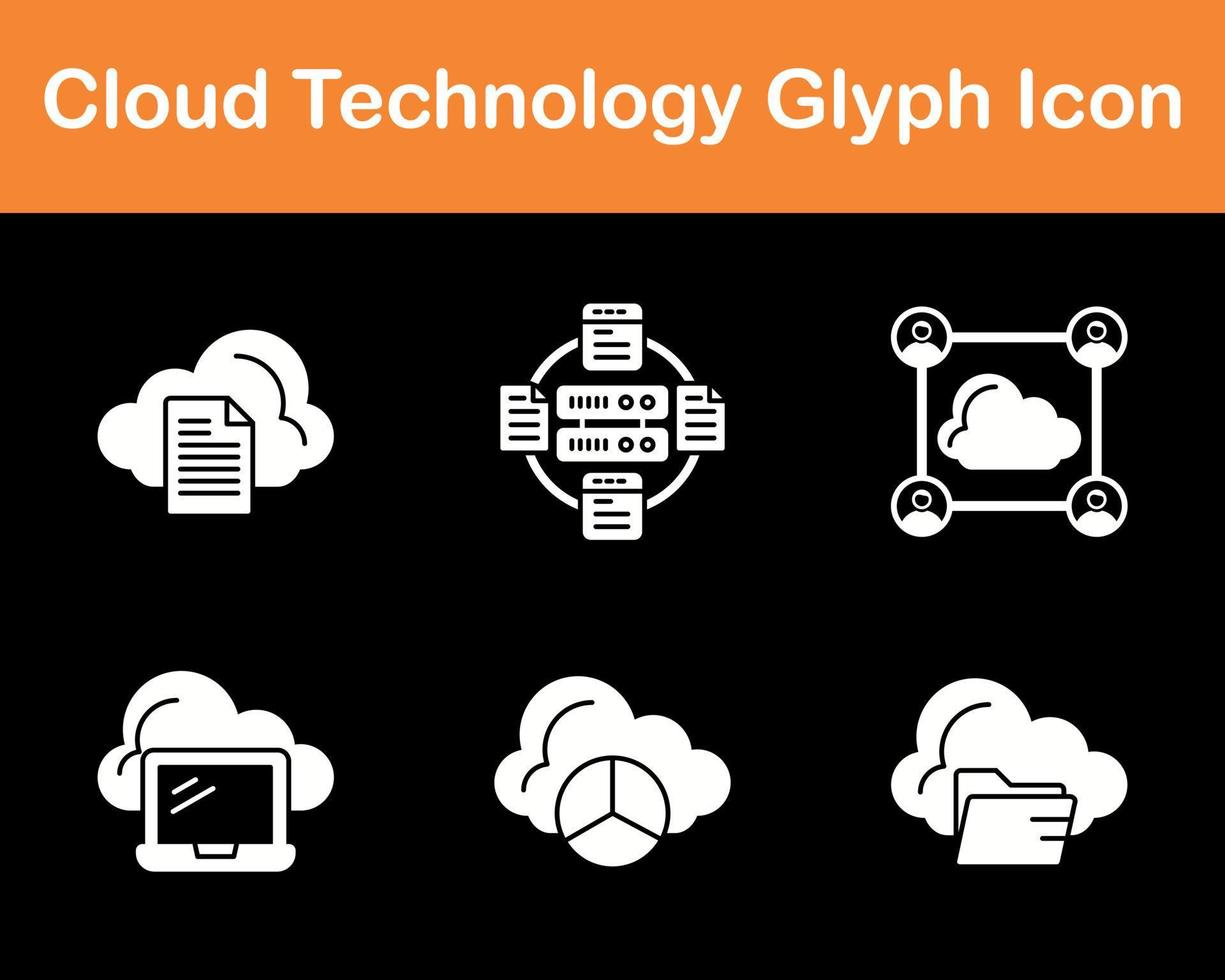 Cloud Technology Vector Icon Set