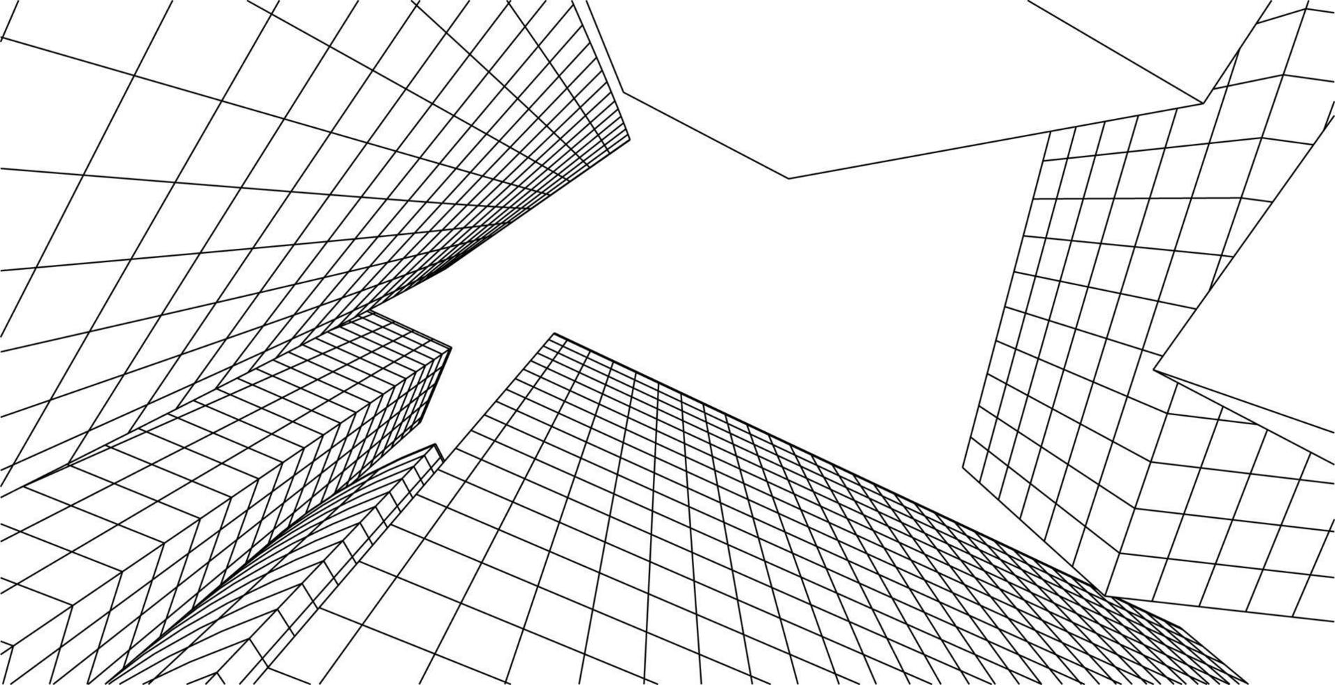 resumen arquitectura arco 3d ilustración vector
