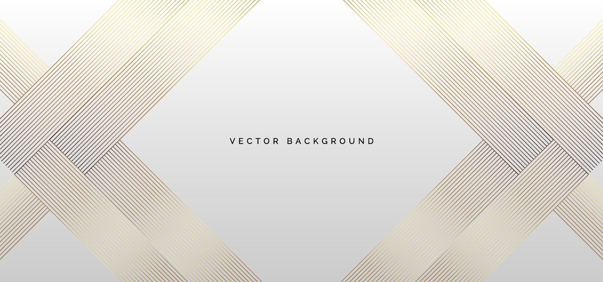 Abstract gold line geometric shape with white background vector