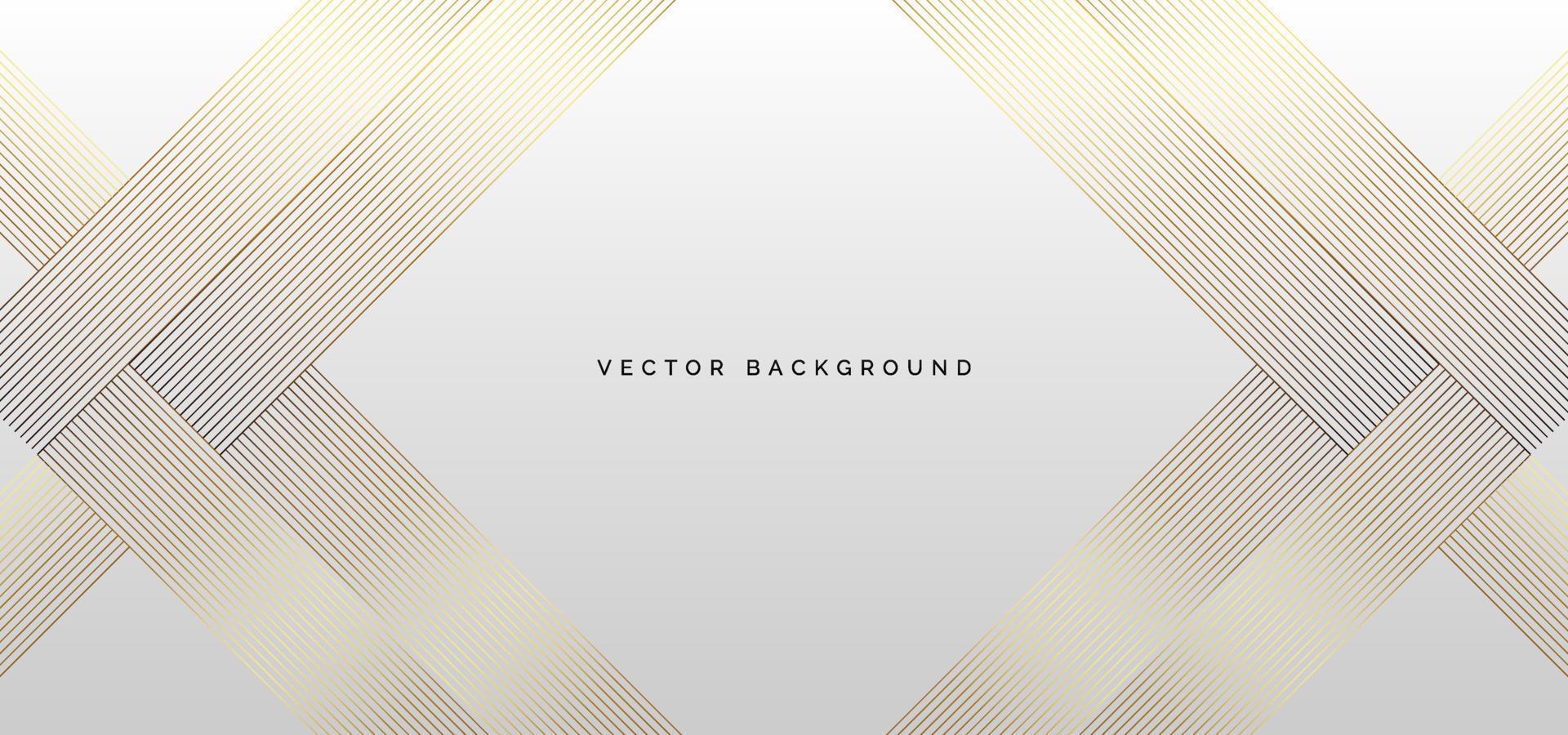 Abstract gold line geometric shape with white background vector