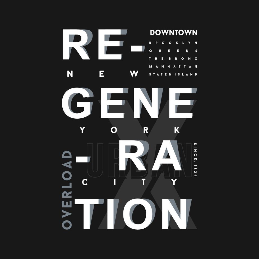 regeneration lettering graphic typography vector