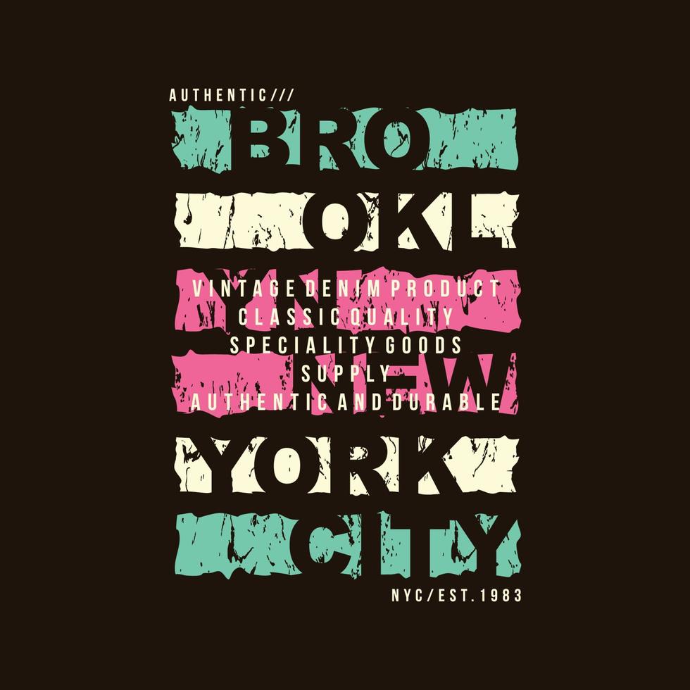 brooklyn new york city abstract graphic vector print