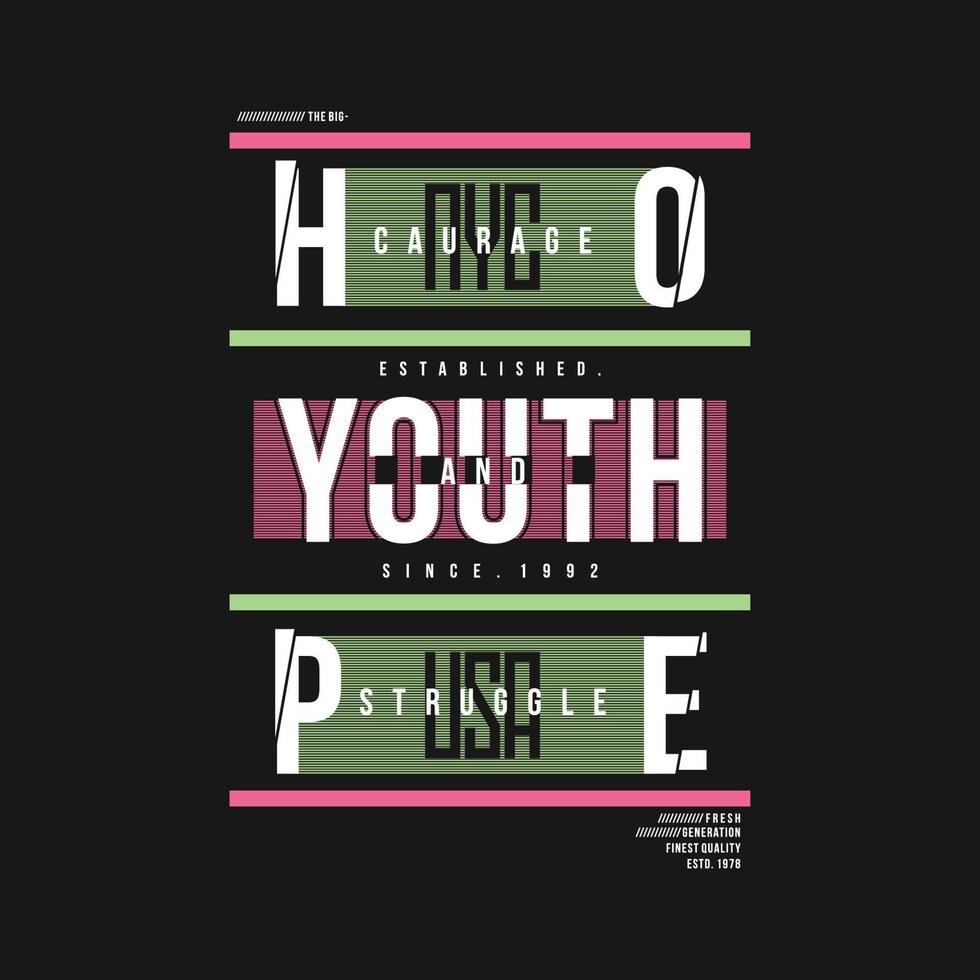 youth hope lettering graphic typography vector print vector print