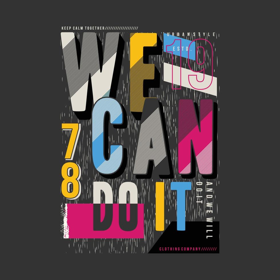 we can do it slogan graphic typography vector print 20260500 Vector Art