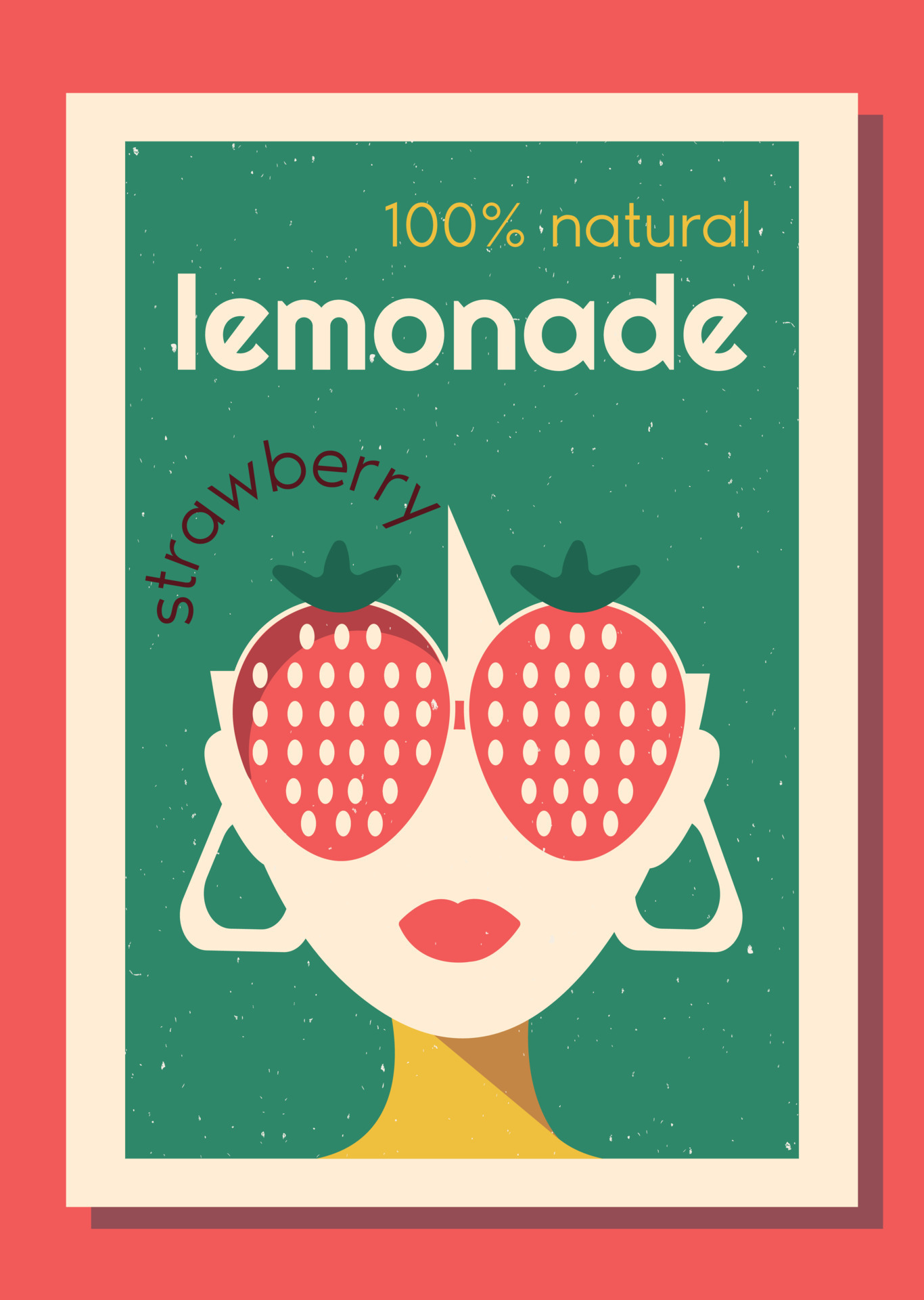 Vector label set for lemonade in retro style. Label design for