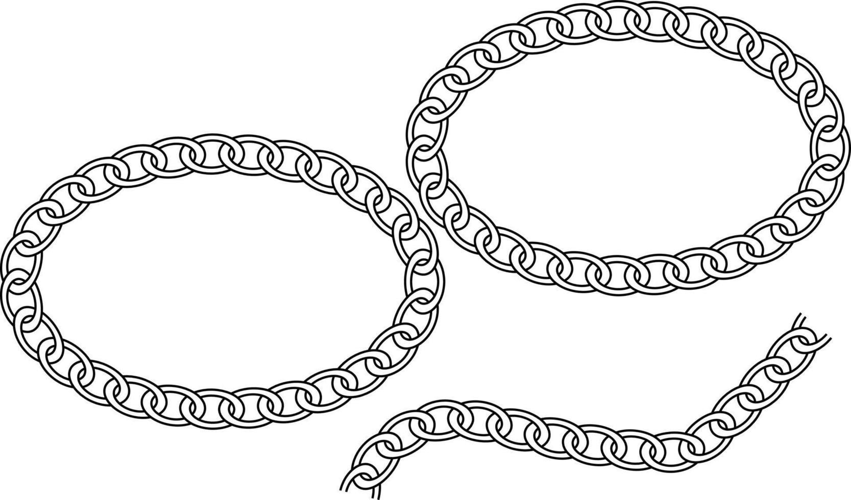 chain shape black art design vector
