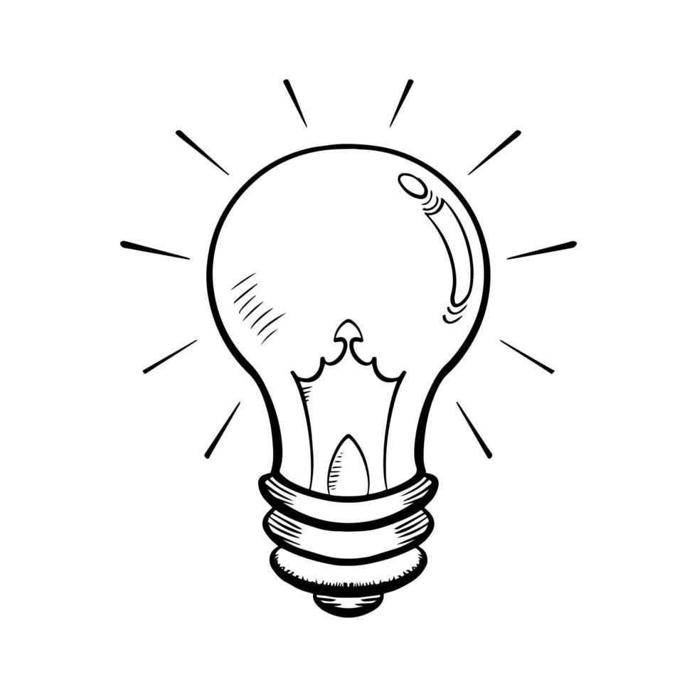 Lamp, idea icon, vector illutration