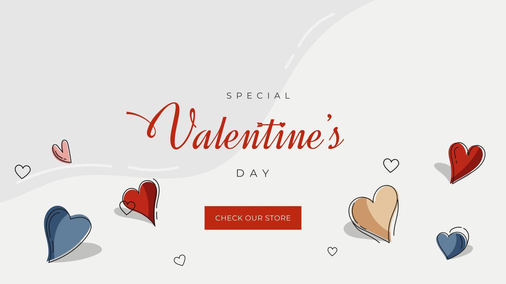 beautiful heart love coloured valentine day vector
