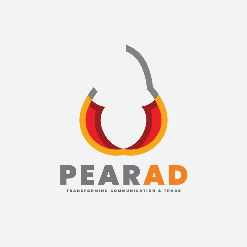 Advertising Communication Pear Model Logo vector