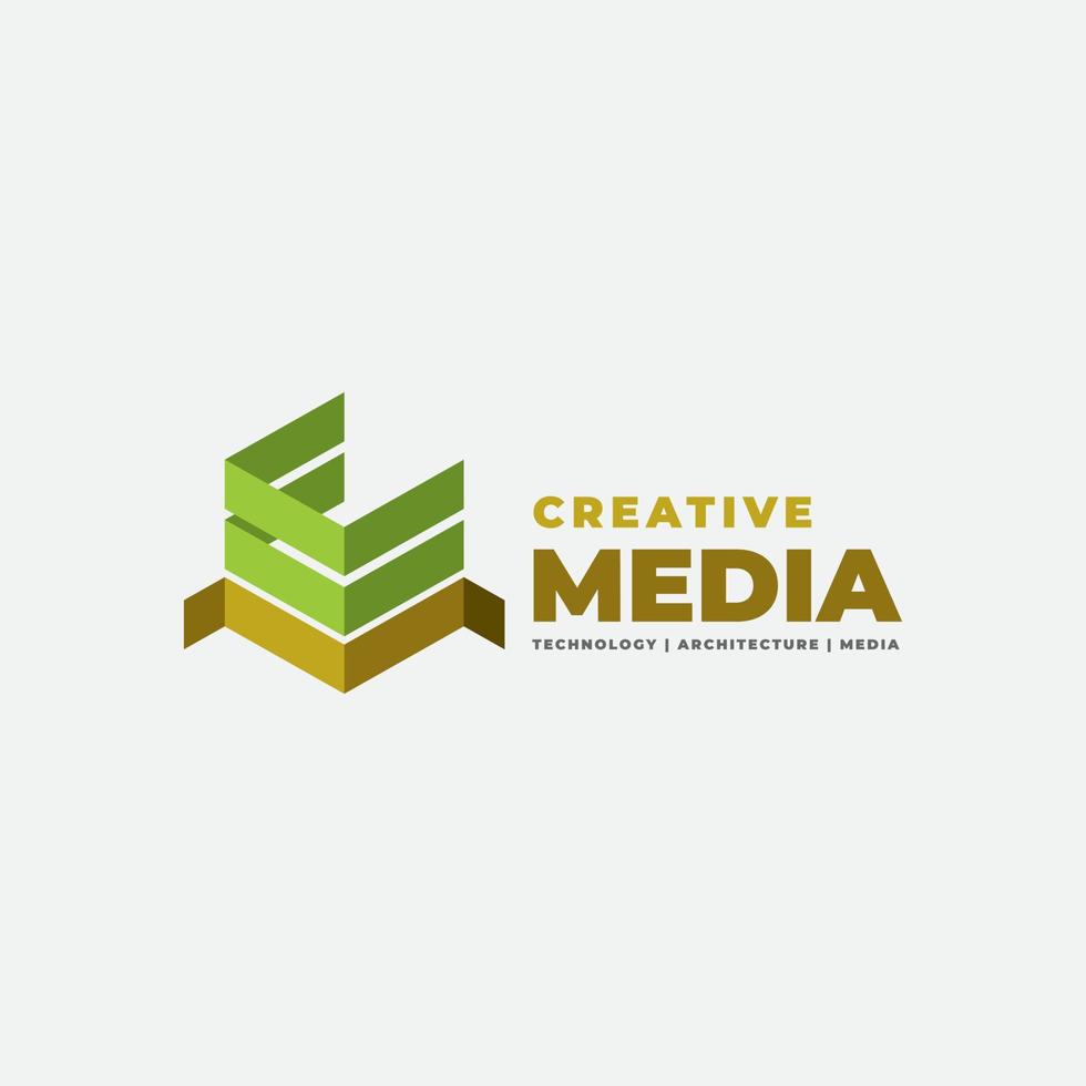 CM Typography 3D Model Condo Logo vector