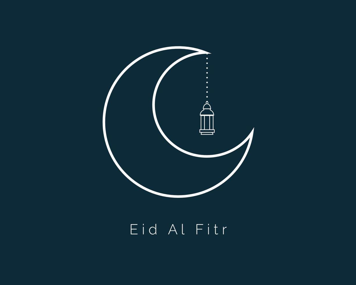 Eid Al Fitr Crescent Moon vector