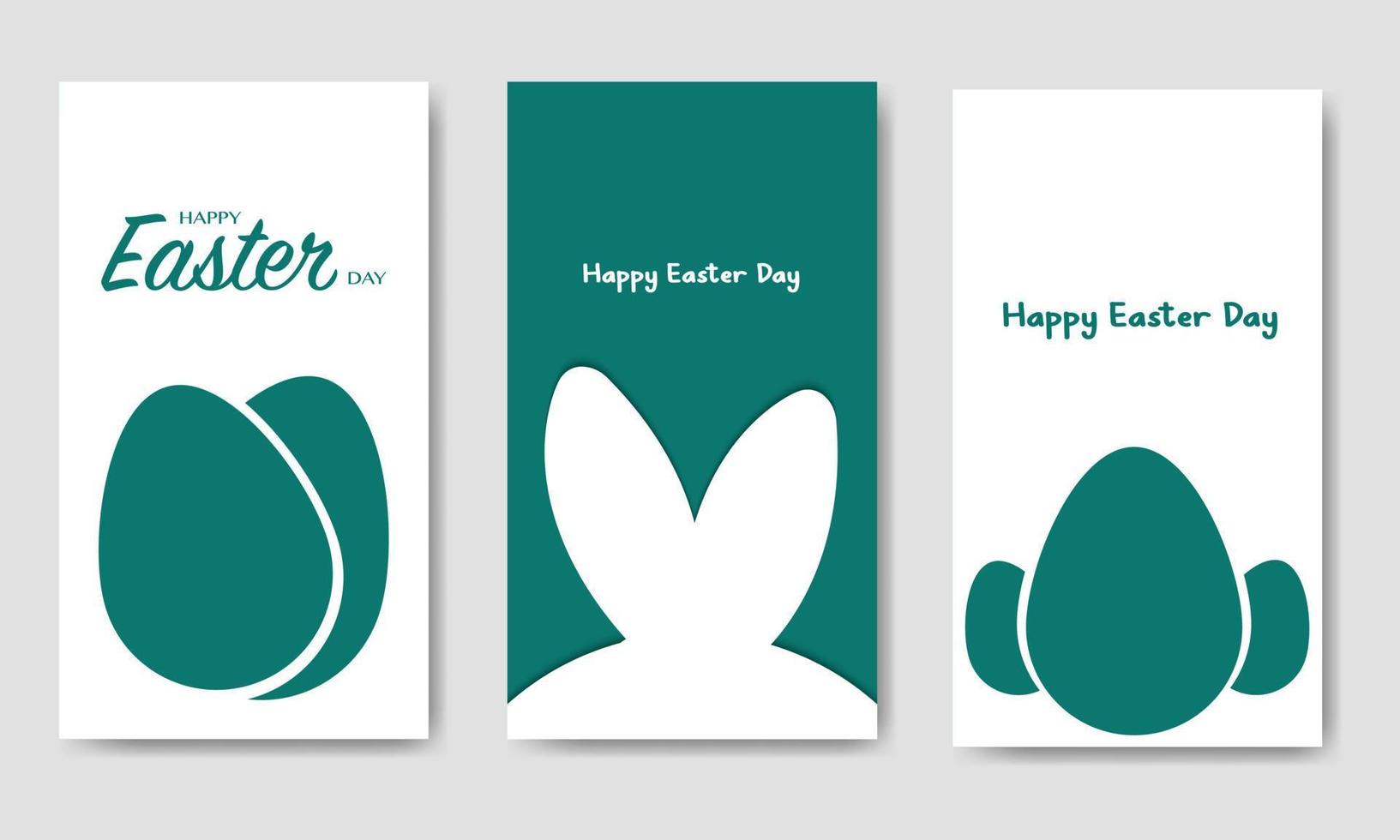 Happy Easter Day Bundle Template vector