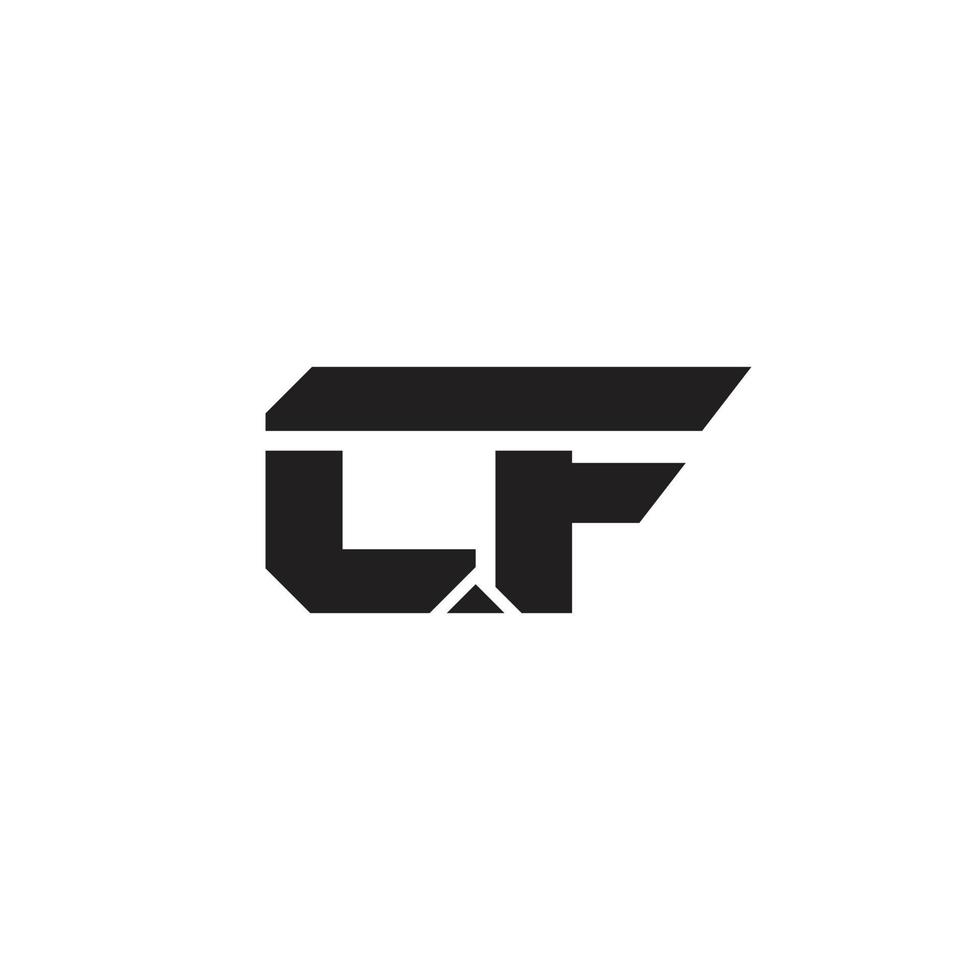 letra C F moderno forma negrita logo vector