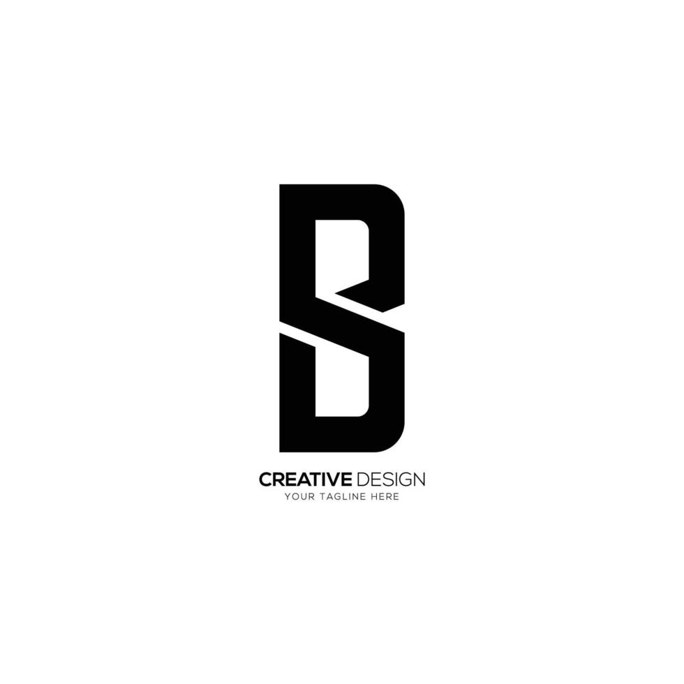 Letter B modern shape creative logo vector