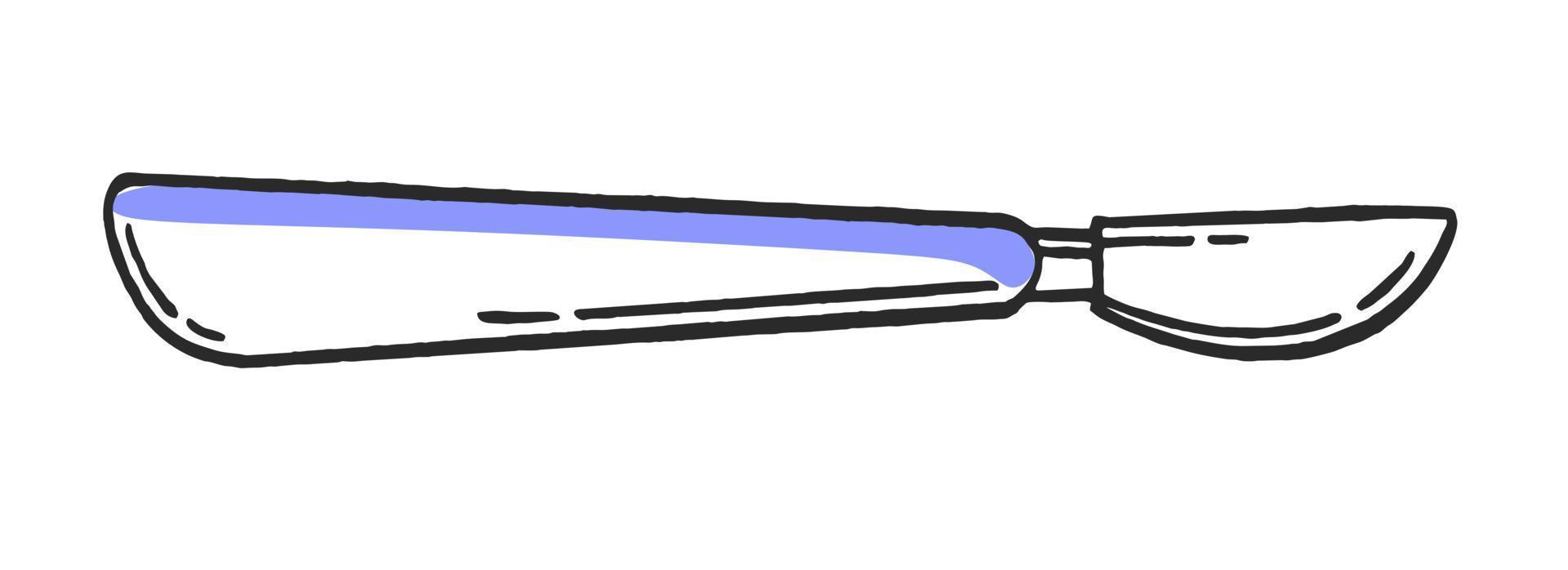 Scalpel, a medical pharmaceutical hospital device. Vector illustration of medical equipment, hand-drawn