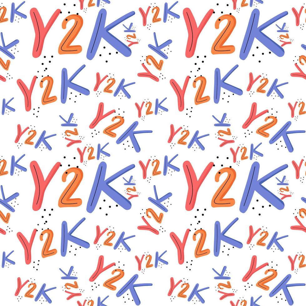 y2k retro Clásico estilo sin costura modelo desde Años 80 y años 90 Perfecto para textil impresión y textura. vector