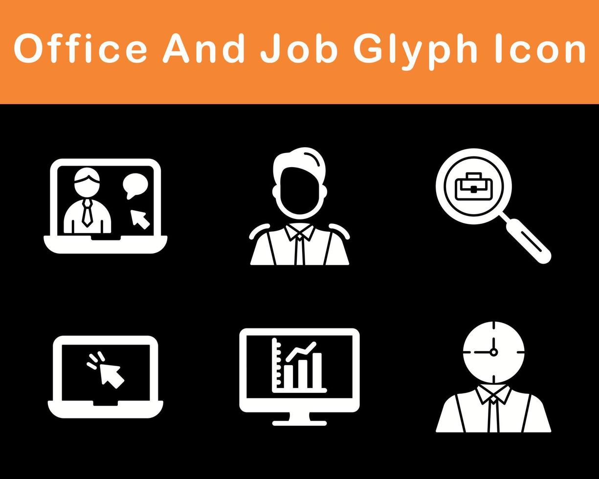 Work Office And Job Vector Icon Set