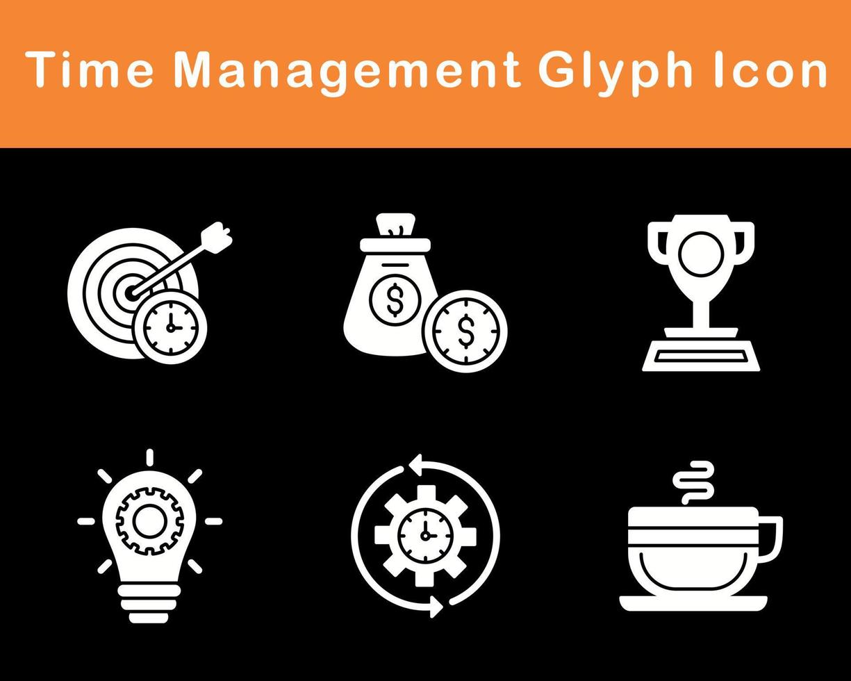 Time Management Vector Icon Set