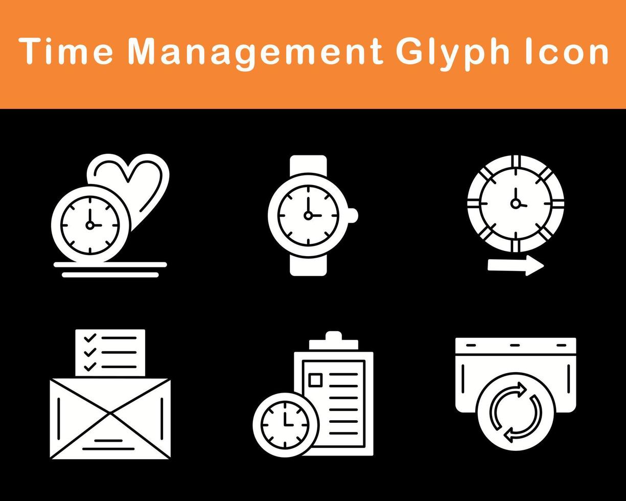 Time Management Vector Icon Set