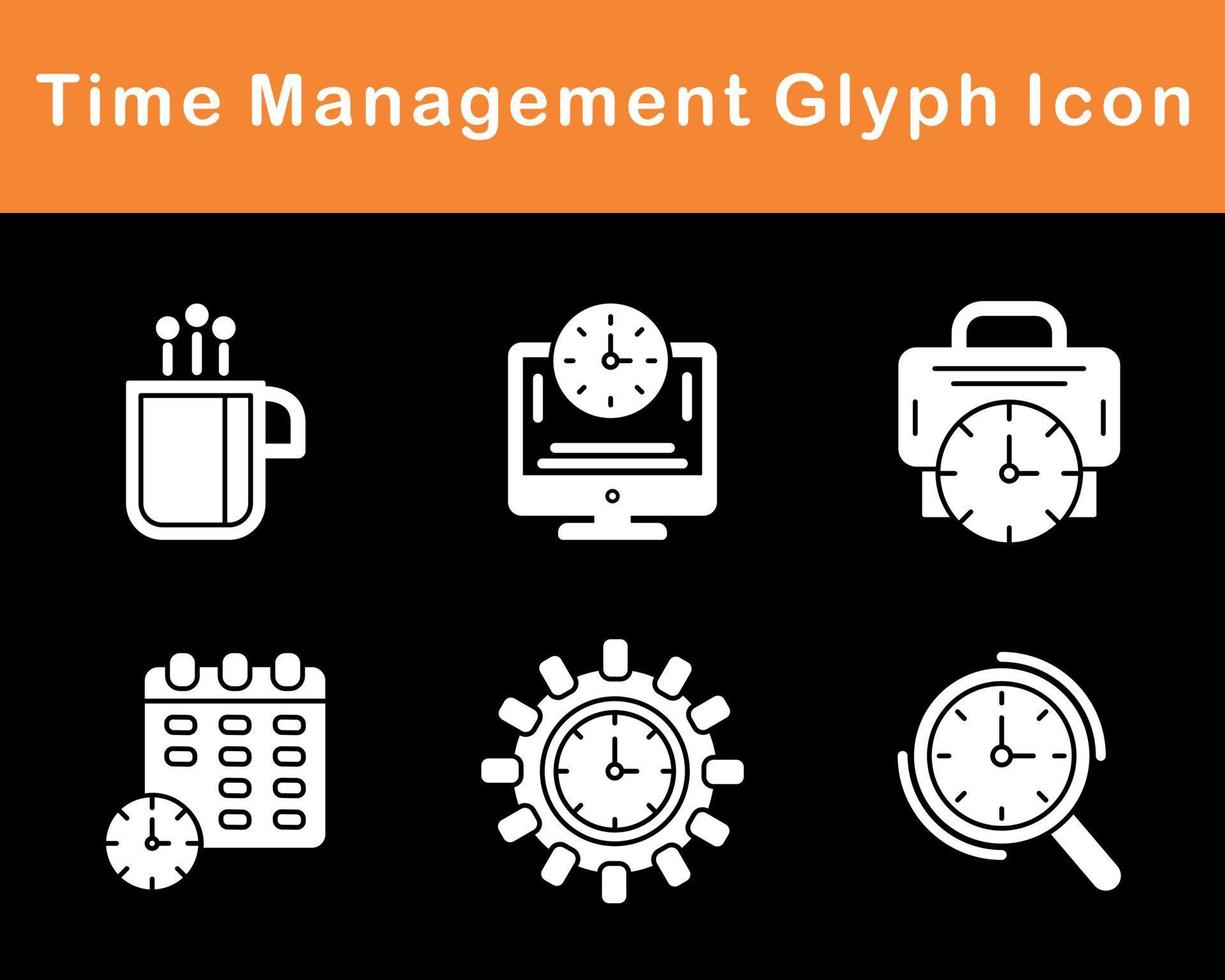 Time Management Vector Icon Set