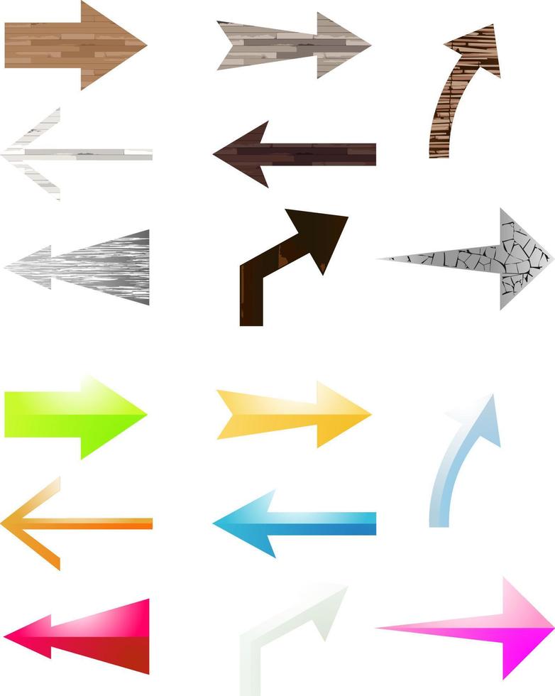 Collection of arrows for web design. A vector illustration