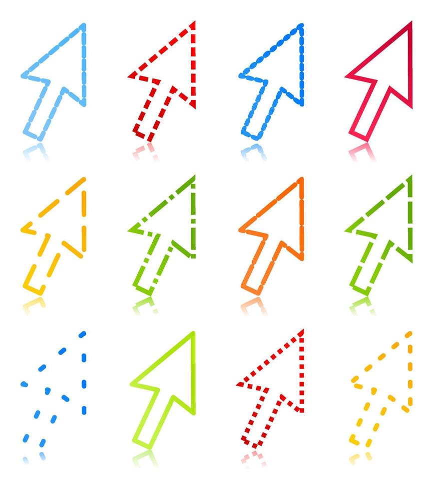 Collection of arrows for web design. A vector illustration