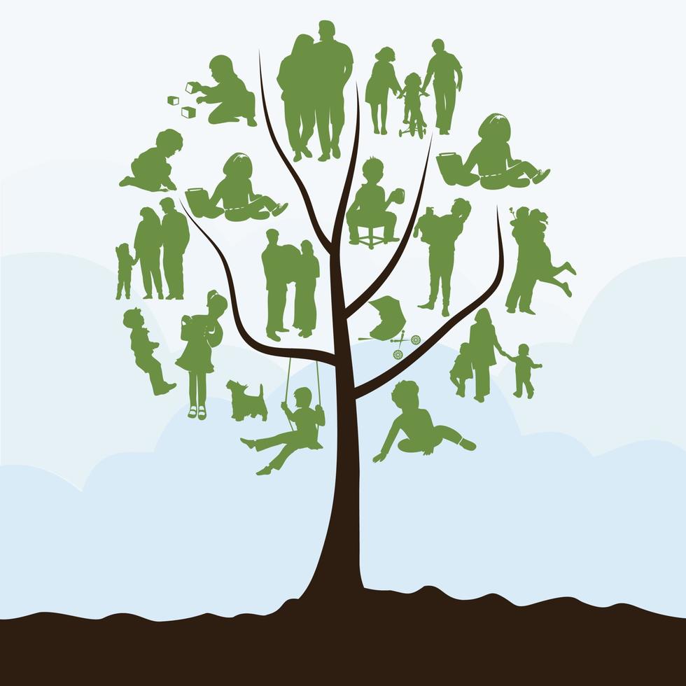Abstraction on the theme of a tree vector