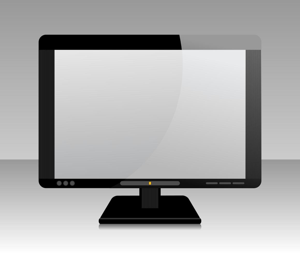 el nuevo televisión en un gris antecedentes. un vector ilustración