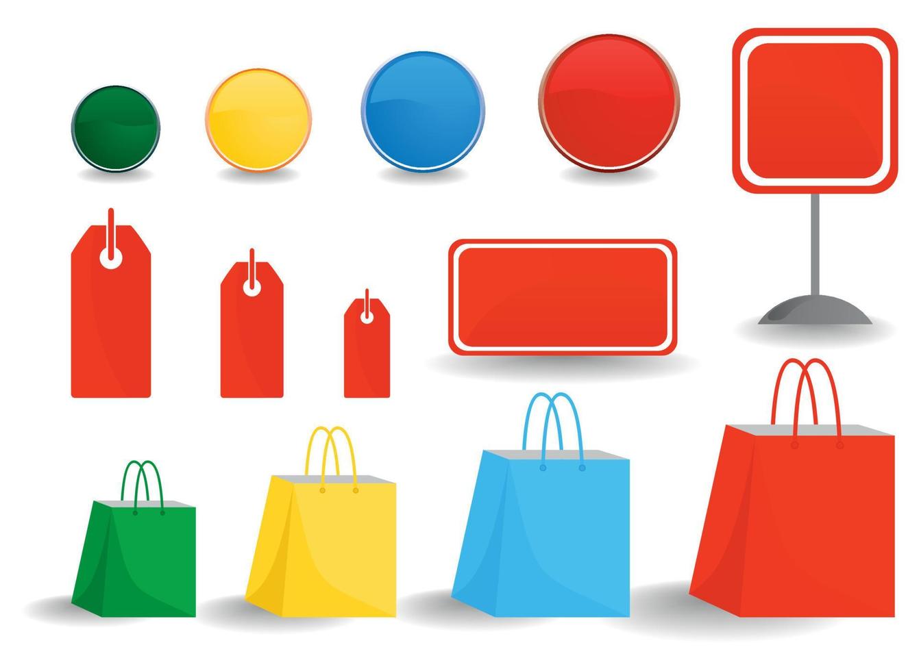 Set of icons sale. A vector illustration