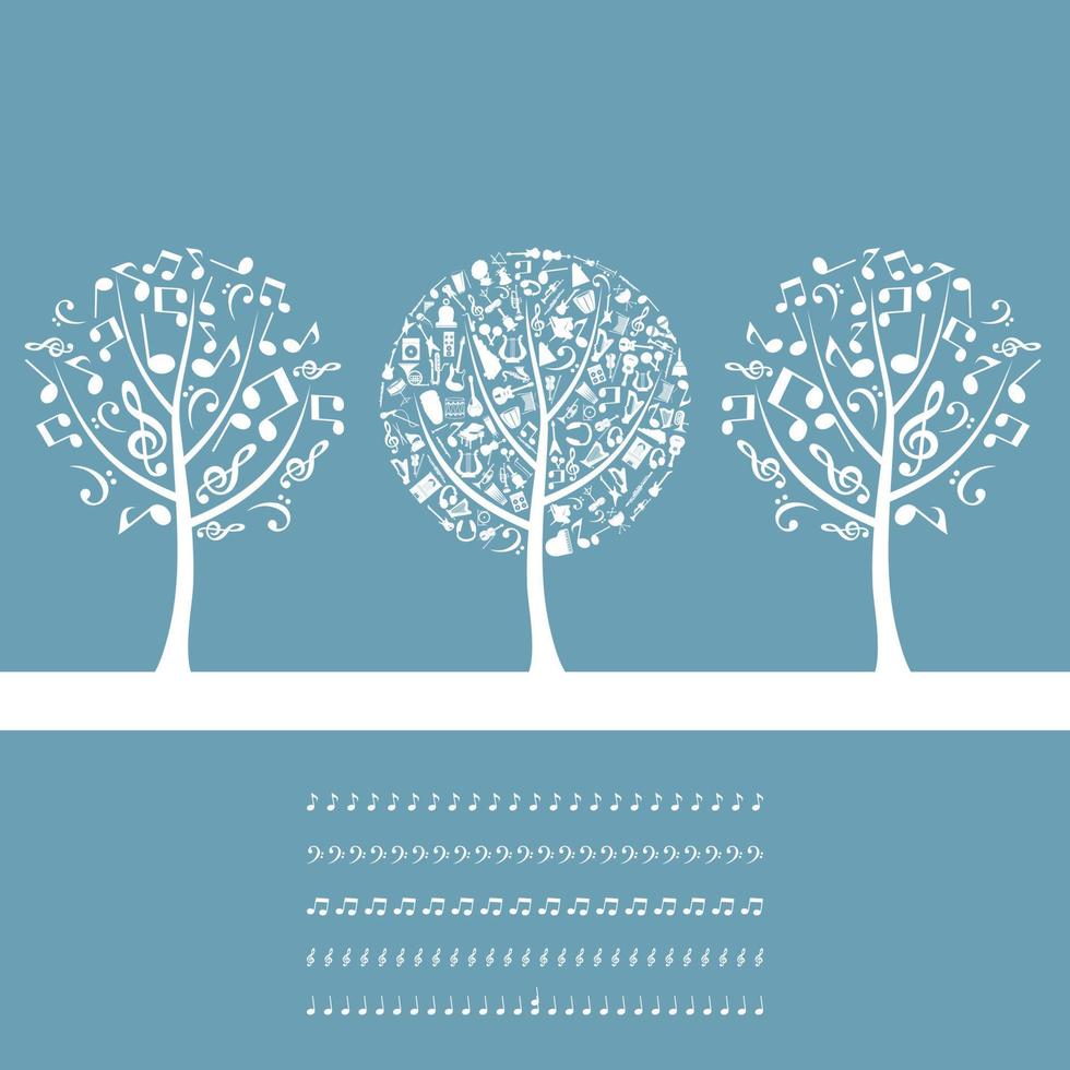 A set of trees. Vector illustration