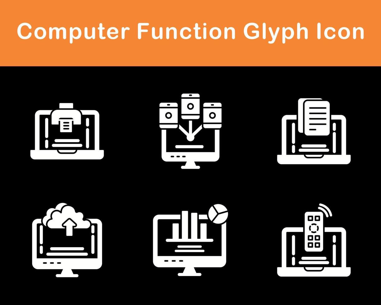 Computer Function Vector Icon Set