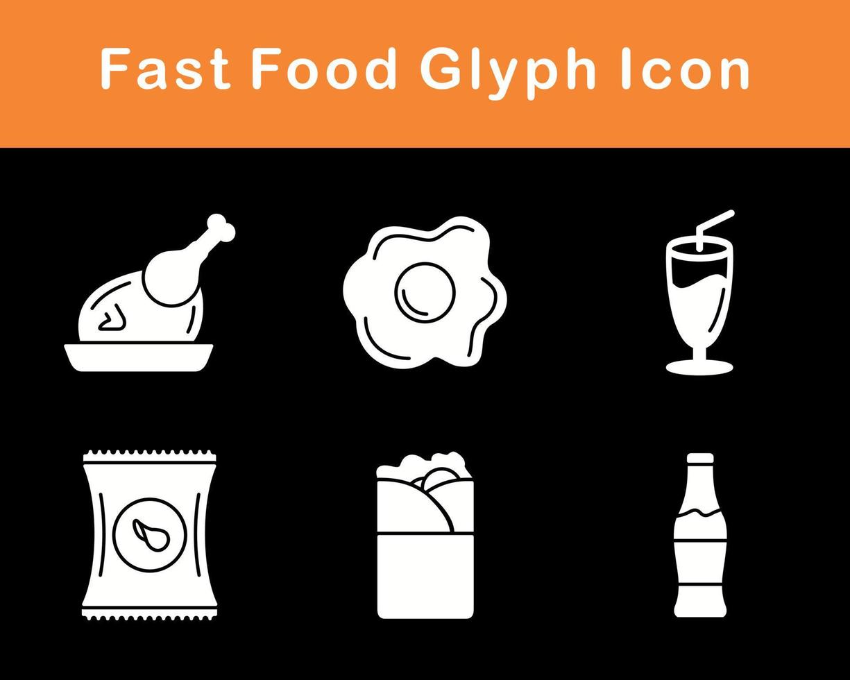 Fast Food Vector Icon Set