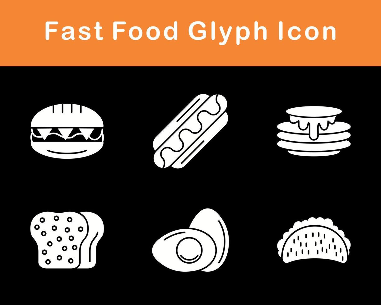 Fast Food Vector Icon Set