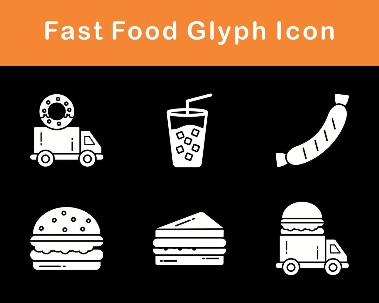 Fast Food Vector Icon Set