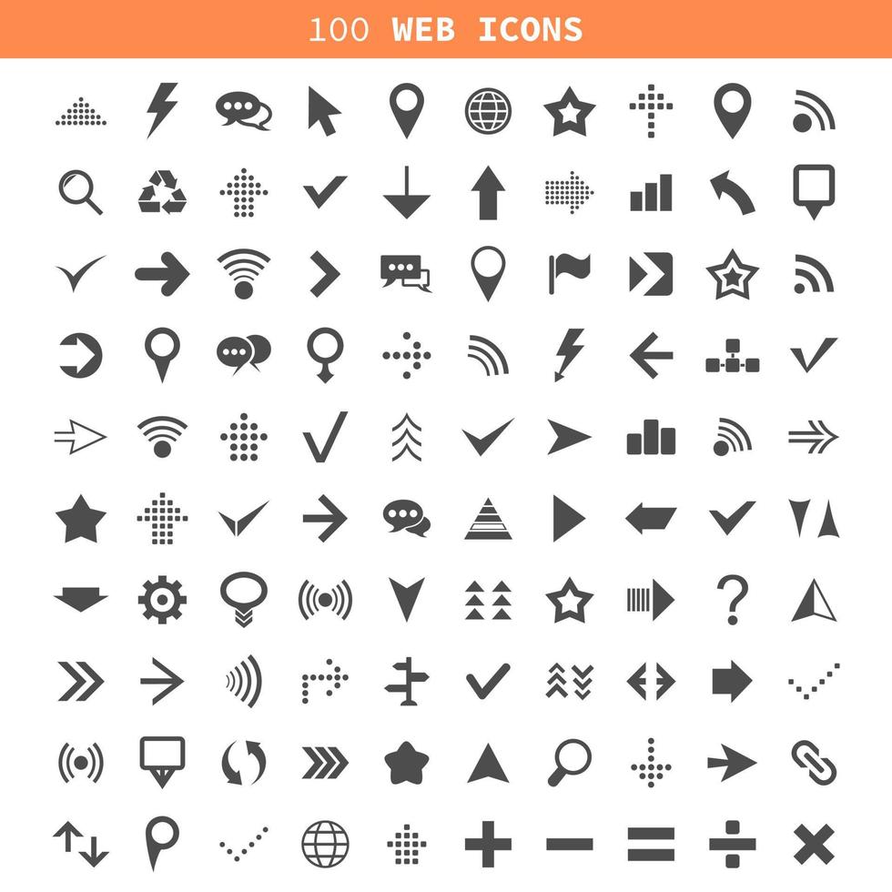 Collection of arrows for web design. A vector illustration