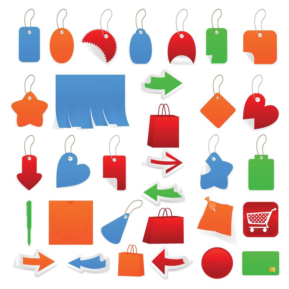 Set of icons sale. A vector illustration