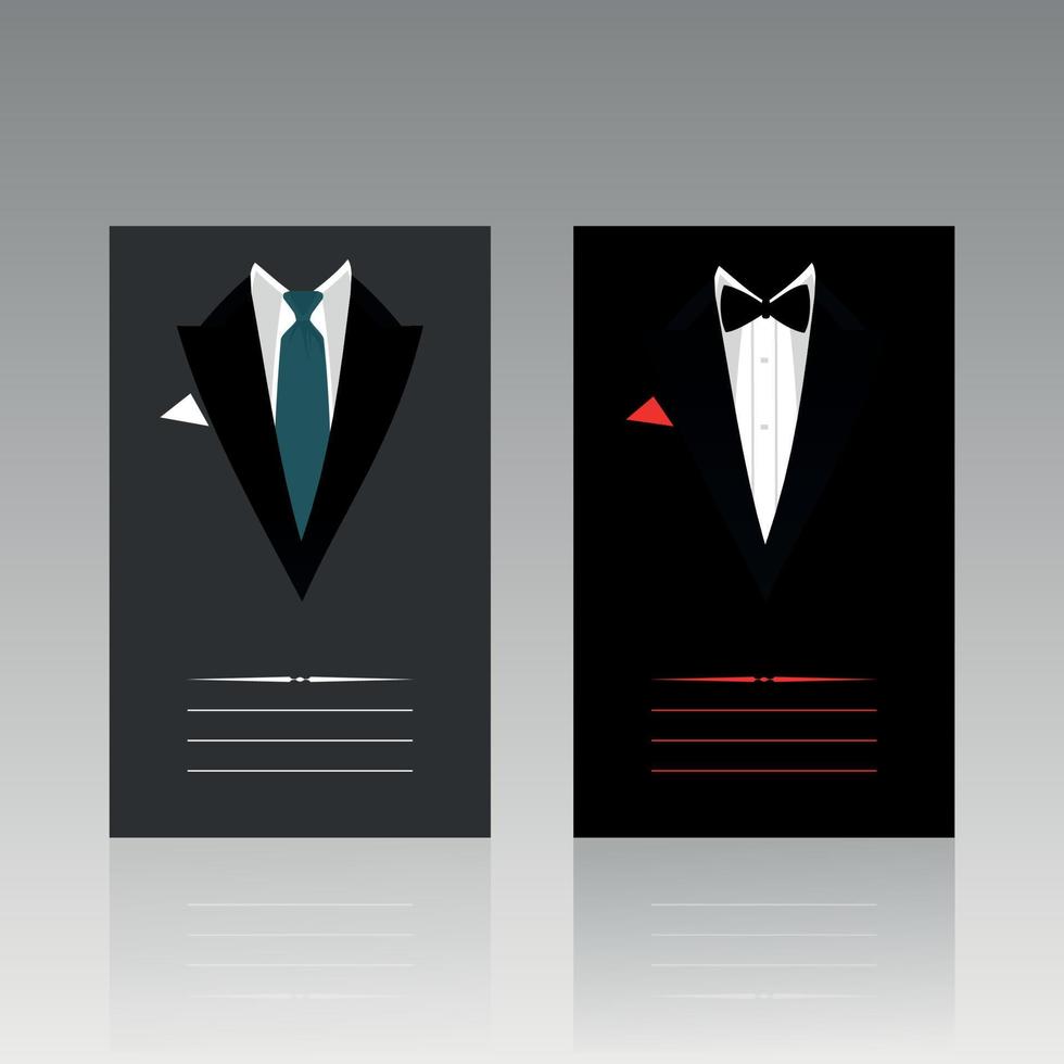 Card of the businessman in the form of a suit. A vector illustration