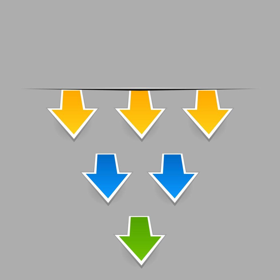 Collection of arrows for web design. A vector illustration