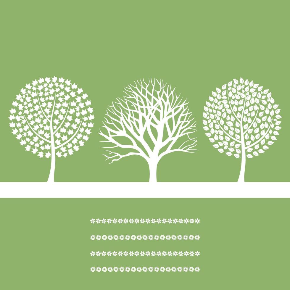 A set of trees. Vector illustration
